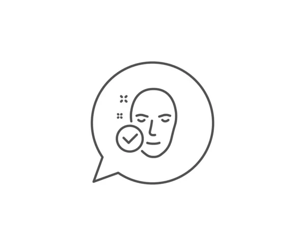 Icono Línea Piel Saludable Diseño Burbujas Chat Señal Cuidado Facial — Archivo Imágenes Vectoriales