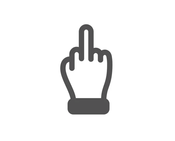パーム ジェスチャ シンボル 中指の手のアイコン クラシックフラットスタイル シンプルな中指のアイコン ベクトル — ストックベクタ
