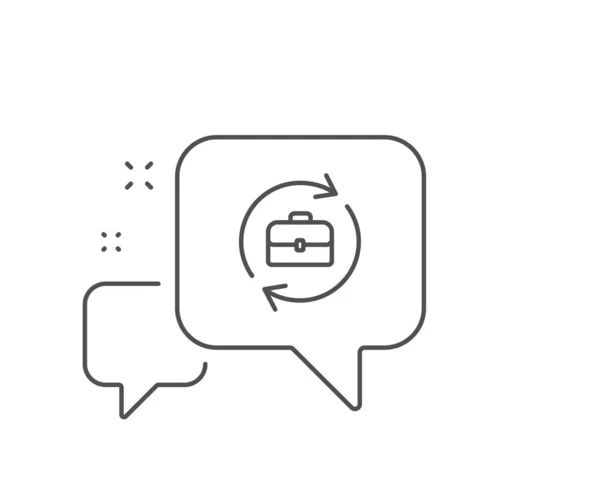 Ikon För Affärs Rekryterings Rad Chat Bubbla Design Portfölj Ärende — Stock vektor