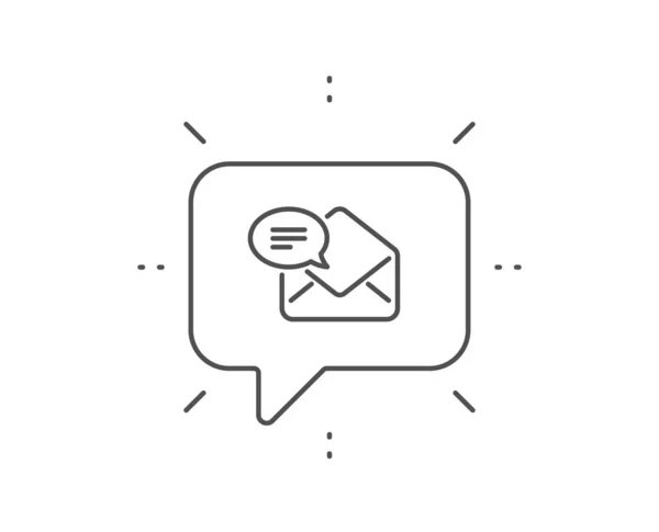 Nuevo Icono Línea Correo Diseño Burbujas Chat Mensaje Signo Correspondencia — Vector de stock