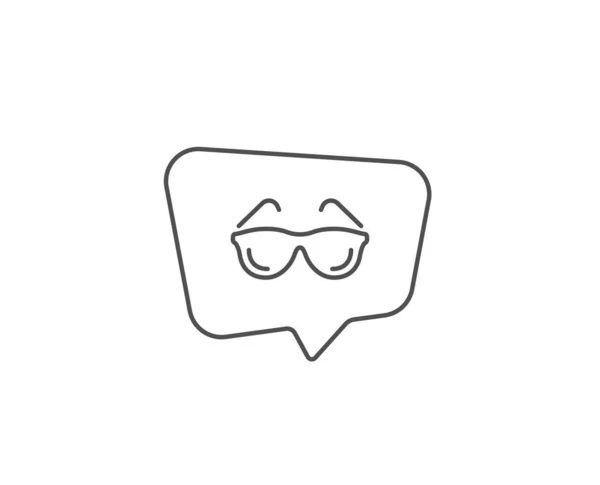 Brillenzeilensymbol Chat Bubble Design Augenarzt Klinik Zeichen Optometrie Vision Symbol — Stockvektor