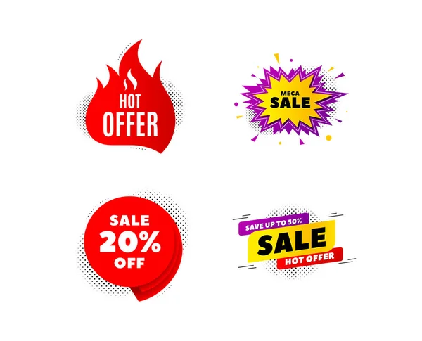 Banner Badge Special Offer Discount Tags Coupon Sale Shape Templates — Stock Vector