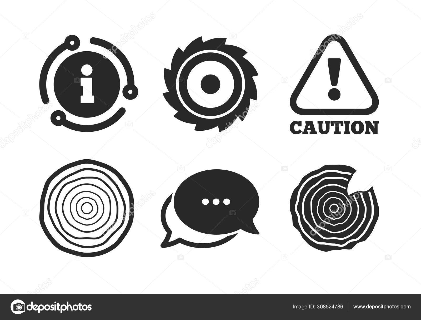 Attention Caution Symbol Chat Info Sign Wood Saw Circular Wheel Stock Vector C Blankstock Attention Caution Symbol Chat Info Sign Wood Saw Circular Wheel Stock Vector C Blankstock