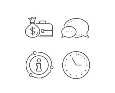 İş durum satırı simgesi. Portföy ve Maaş. Vektör