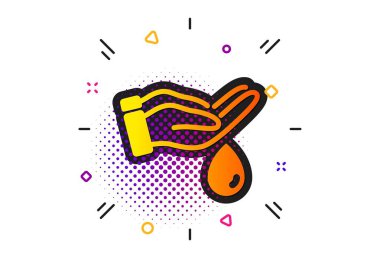 Nemlendirici yağ simgesi. Ellerinizi yıkayın. Cilt bakım işareti. Vektör