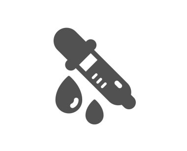 Kimya pipet simgesi. Laboratuvar tabelası. Analiz laboratuarı. Vektör