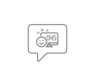 Gülümseme çizgisi simgesi. Pozitif geri bildirim derecelendirme işareti. Vektör