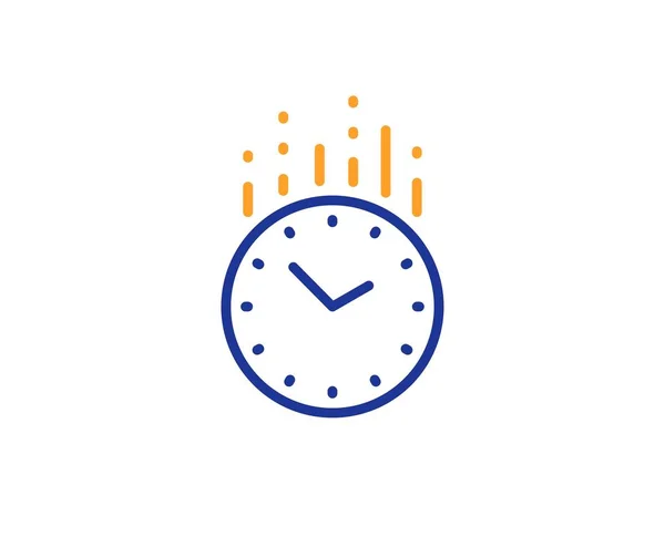 Time management line icon. Clock sign. Watch. Vector — Stock Vector