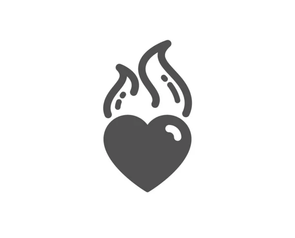 심장 불꽃 아이콘입니다. 사랑 화재 감정 기호. 벡터 — 스톡 벡터