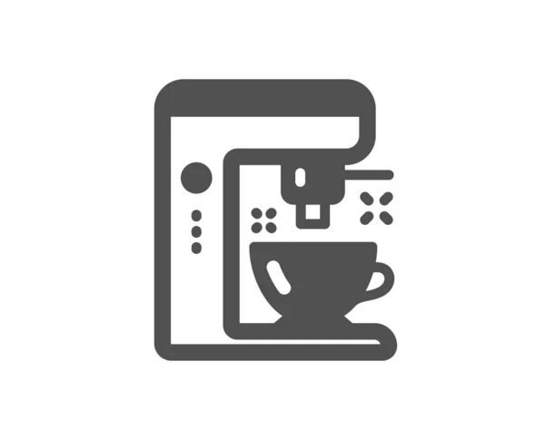 Icono de cafetera. Señal de máquina de té. Servicio de hotel. Vector — Vector de stock