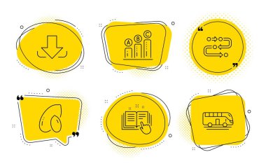 İndir, Yer Fıstığı ve Grafik grafik simgeleri ayarlayın. Metodoloji, Teknik dokümantasyon ve Otobüs tur işaretleri. Vektör