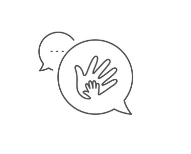 El çizgisi simgesi. Sosyal sorumluluk işareti. Vektör