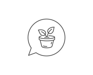 Satır simgesini bırakır. Bitki yaprak işareti büyütün. Vektör