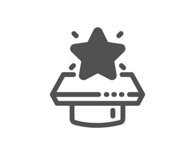 Kazanan podyum simgesi. Birincilik işareti. En iyi yıldız. Vektör