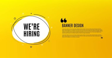 Sembol işe alıyoruz. İşe alım ajansı tabelası. Vektör