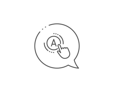 Ab test satırı simgesi. Ui test düğmesi işareti. Vektör