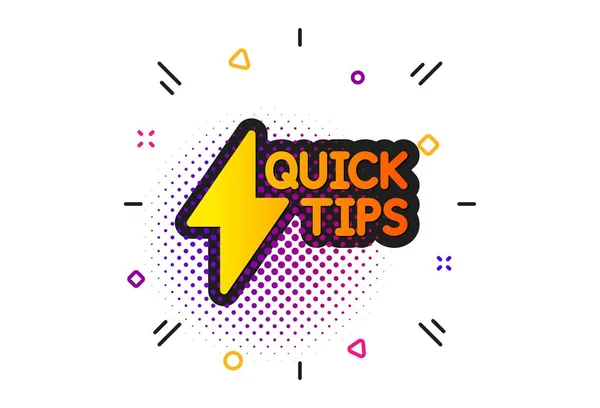 Quick tips icon. Helpful tricks sign. Vector — Stock Vector