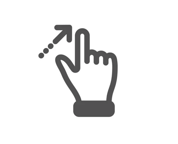 Icono de gesto de pantalla táctil. Señal de flecha deslizante. Desliza acción. Vector — Vector de stock
