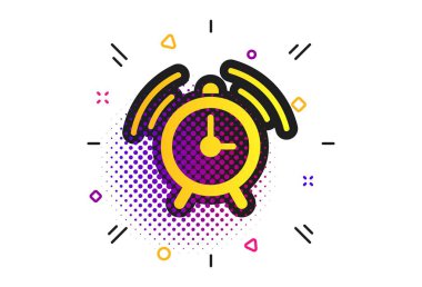 Alarm saat simgesi simgesi. Alarm sembolünü uyandır. Vektör