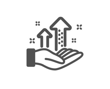 Analiz grafiği simgesi. Sonuç grafiği işareti. Trafik yönetimi. Vektör