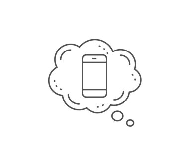 Akıllı telefon simgesi. Cep telefonu veya telefon işareti. Vektör