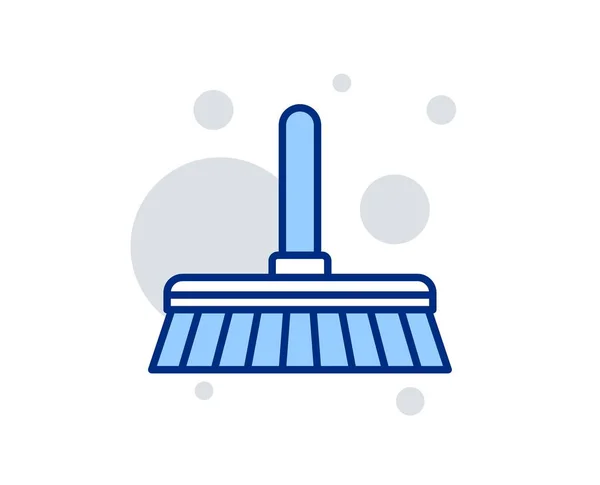 Cleaning mop line icon. Sweep a floor. Vector — Stock Vector