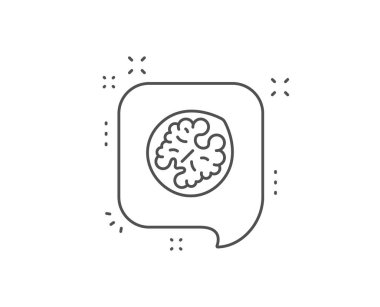 Ceviz çizgisi simgesi. Lezzetli somun işareti. Vegan yemek. Vektör