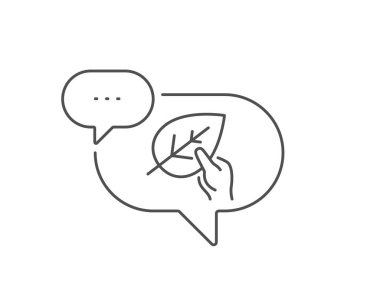 Organik test çizgi simgesi. Biyo kozmetik işareti. Paraben. Vektör