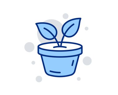 Satır simgesini bırakır. Bitki yaprak işareti büyütün. Vektör