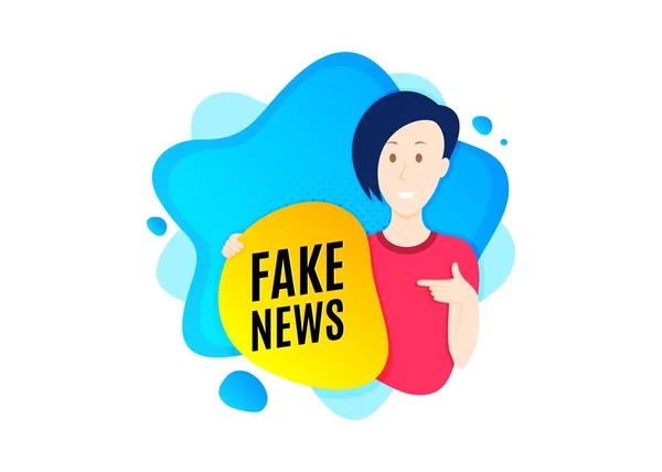 Symbol für Fake News. Medienzeitungsschild. Vektor — Stockvektor