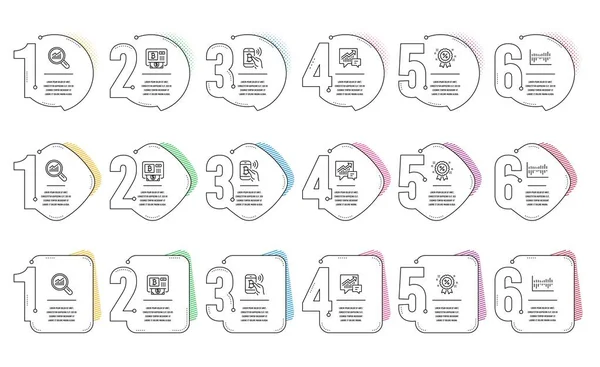 Discount, Bitcoin atm and Bitcoin pay icons set. Column diagram, Data analysis and Accounting signs. Vector — Stock Vector