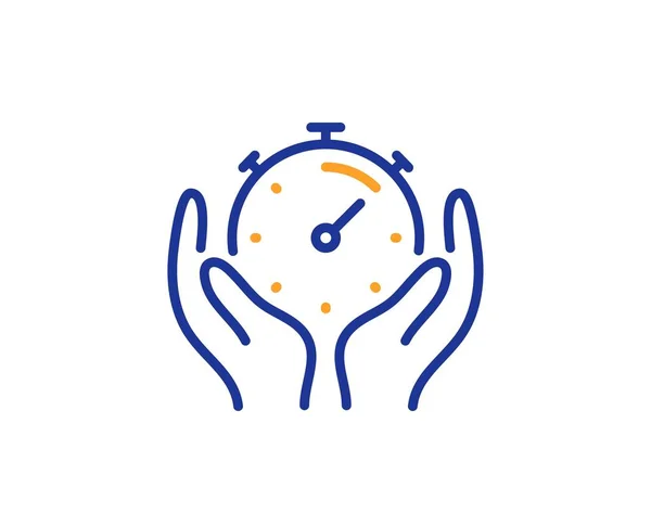 Pictogram van de timer lijn. Tijd management teken. Stopwatch. Vector — Stockvector