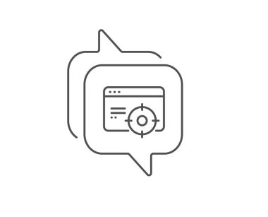 Seo satır simgesi. Web hedefleme işareti. Trafik yönetimi. Vektör