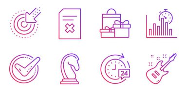 Pazarlama stratejisi, 24 saat teslimat ve Alışveriş simgeleri ayarlayın. Rapor zamanlayıcısı, Hedefleme ve Dosya işaretlerini sil. Vektör