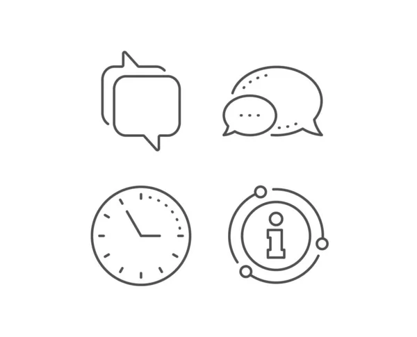 Icono de línea Messenger. Signo de burbuja del habla. Mensaje de chat. Vector — Archivo Imágenes Vectoriales