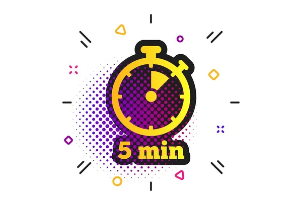 Σύμβολο του χρονομέτρου. 5 λεπτά σύμβολο χρονόμετρο. Διάνυσμα — Διανυσματικό Αρχείο