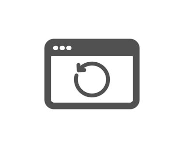 Kurtarma internet simgesi. Yedekleme veri işareti. Bilgileri geri yükleyin. Vektör