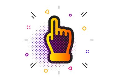 El simgesine tıklayın. Bir parmak avuç içi işareti. Vektör