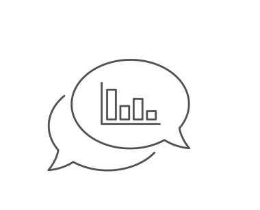 Histogram grafik çizgi simgesi. Finansal grafik. Vektör