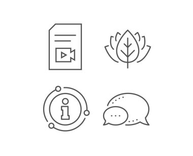 Video satırı simgesine sahip belge. Vlog Dosya işareti. Vektör