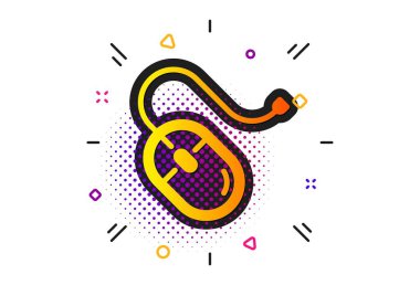 Fare simgesi. Bilgisayar bileşeni aygıt işareti. Vektör