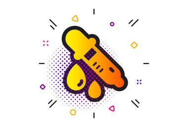 Kimya pipet simgesi. Laboratuvar tabelası. Analiz laboratuarı. Vektör