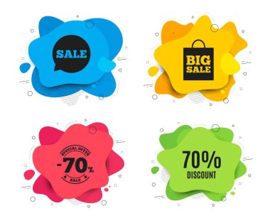 70% indirim. Satış teklif fiyat işareti. Vektör