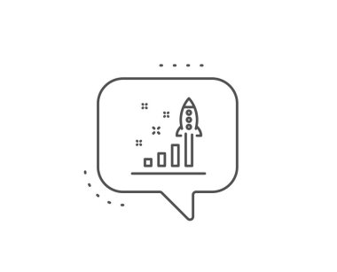 Geliştirme planı satır simgesi. Başlangıç iş işaretini başlatın. Vektör