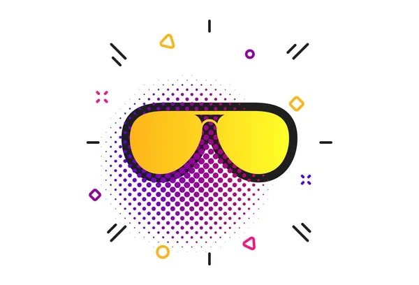 Aviator sunglasses sign icon. Pilot glasses. Vector — Stock Vector