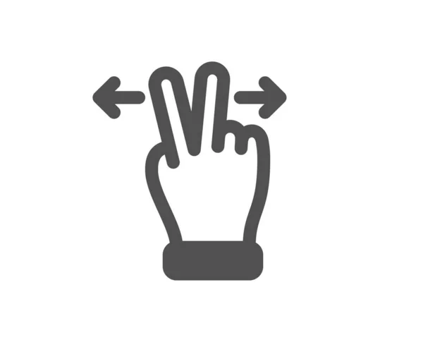 Aanraakscherm met gebaren pictogram. Schuifpijl teken. Veeg actie. Vector — Stockvector