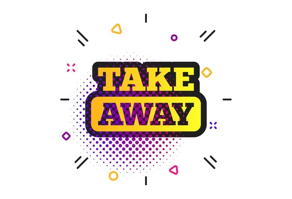 Take away sign icon. Takeaway food or drink. Vector — Stock Vector