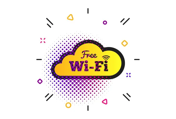 Free wifi sign. Wifi symbol. Wireless Network. Vector — Stock Vector