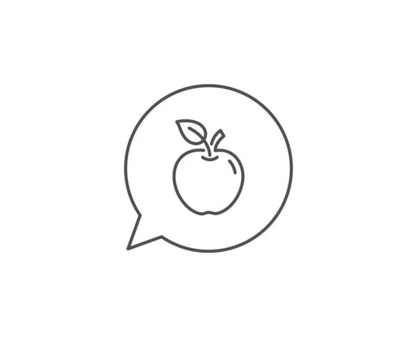 Icono de línea Apple. Signo de fruta fresca. Vector — Vector de stock