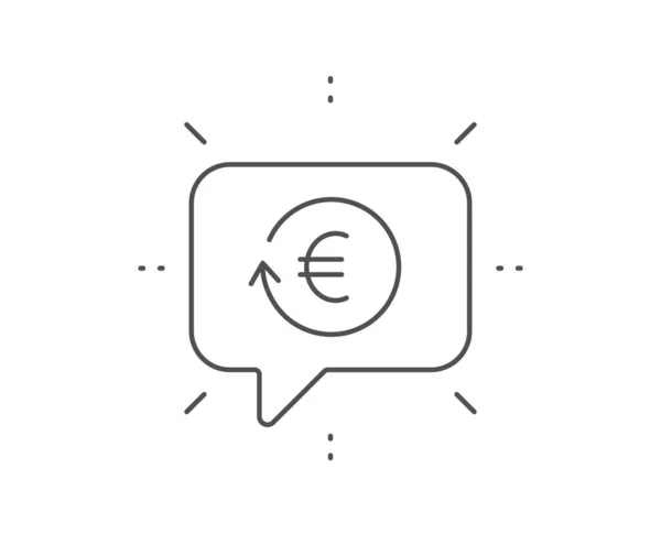 Euro Icône de ligne de change monétaire. Monnaie bancaire. Vecteur — Image vectorielle